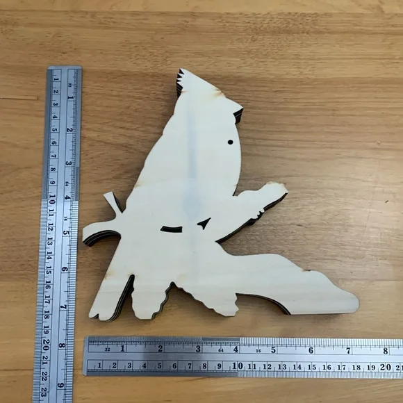 Rustic Wood Cardinal Bird Home Decor Statue Layered Wood Art EUC - Picture 2 of 7